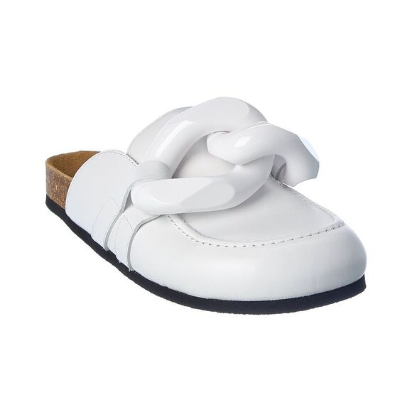 Jw Anderson Chain Leather Mule White